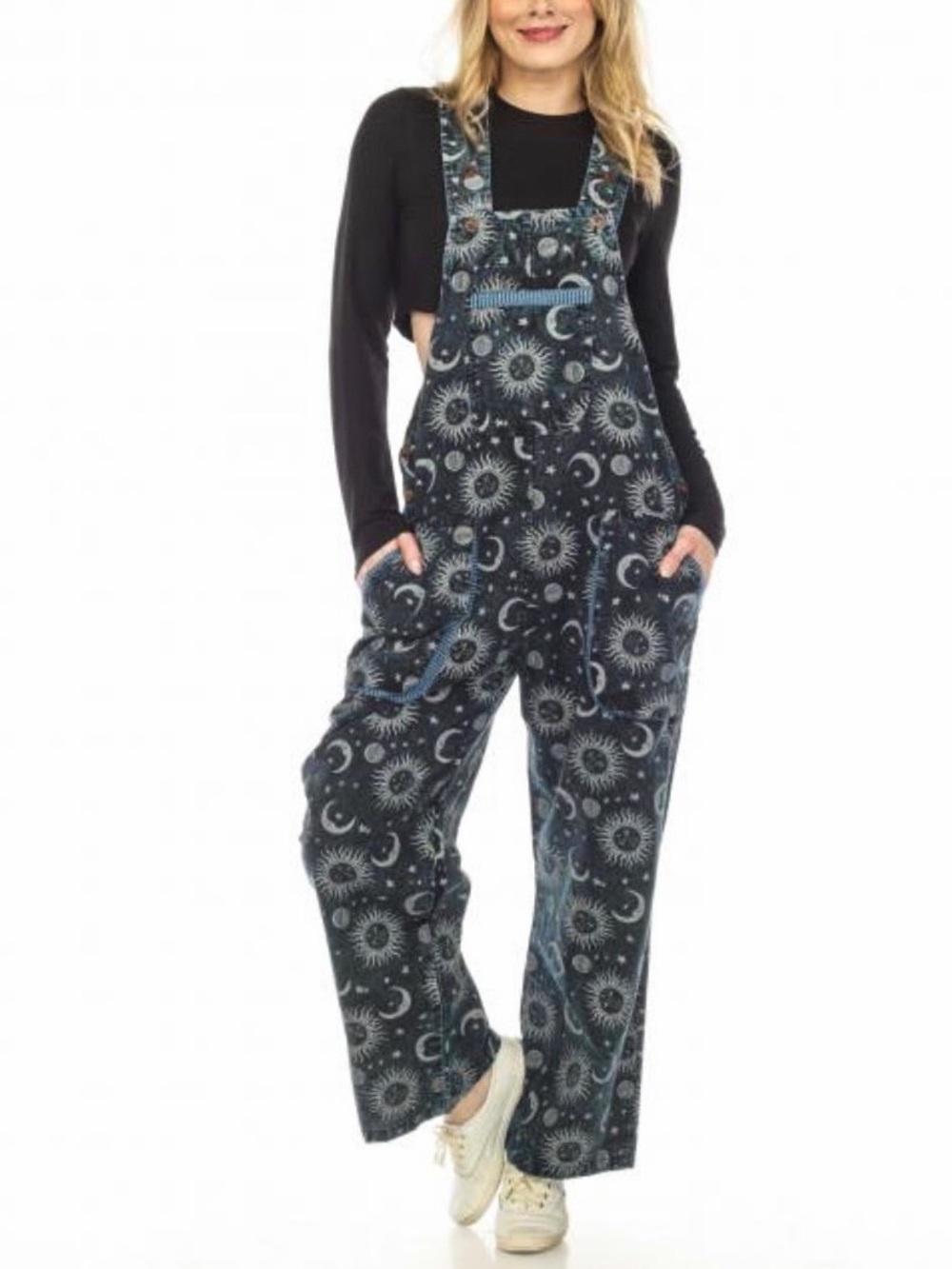 Women's Galaxy Print Overalls by Rising